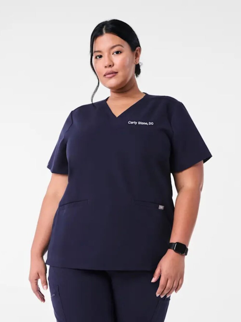 Figs Women's Navy Casma Scrub Top